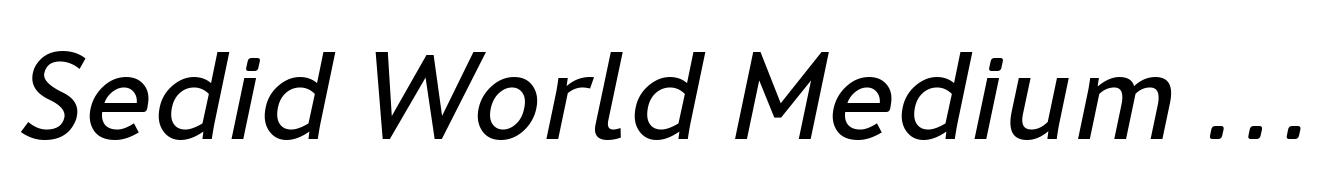 Sedid World Medium Italic